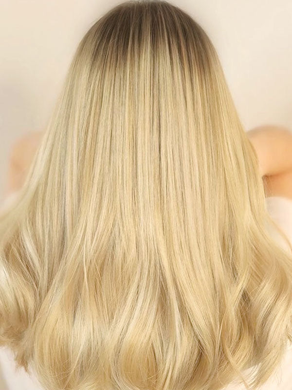 Lace Front Wig with Silk Top Ombre #T4/60