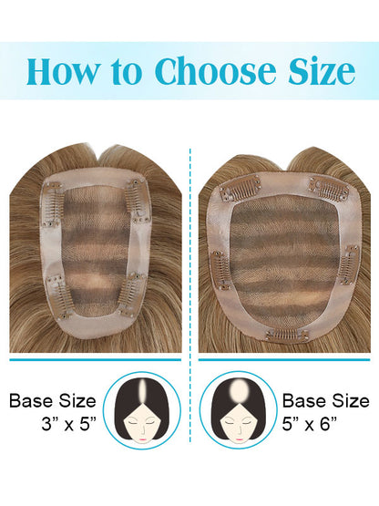 Hair Topper 3"x 5" Mono Base Highlights #P7/10