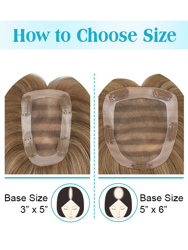 Hair Topper 5"x 6" Mono Base Highlights #P7/10