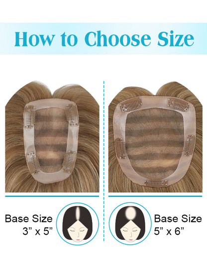 Hair Topper 5"x 6" Mono Base Highlights #P7/10