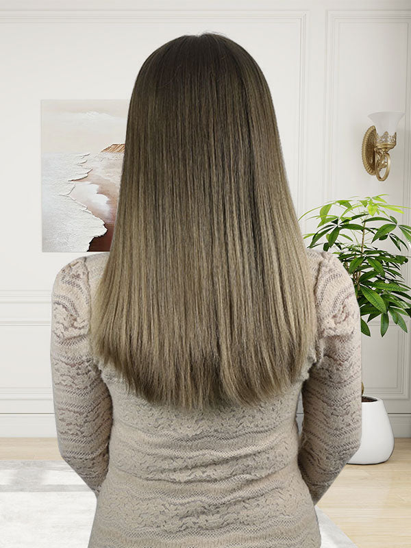 Lace Front Wig Chestnut Brown with Balayage Color #GT3 20“