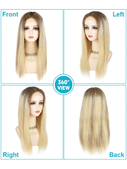 Lace Front Wig with Silk Top Balayage #B2/60
