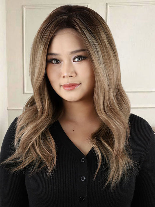 Lace Front Wig with Silk Top Balayage #B2/8