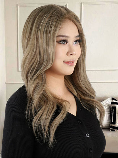 Lace Front Wig with Silk Top Highlights #8C/60