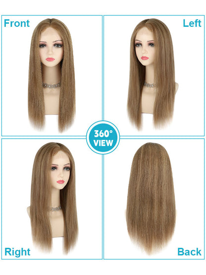 Lace Front Wig with Silk Top Balayage #B2/8
