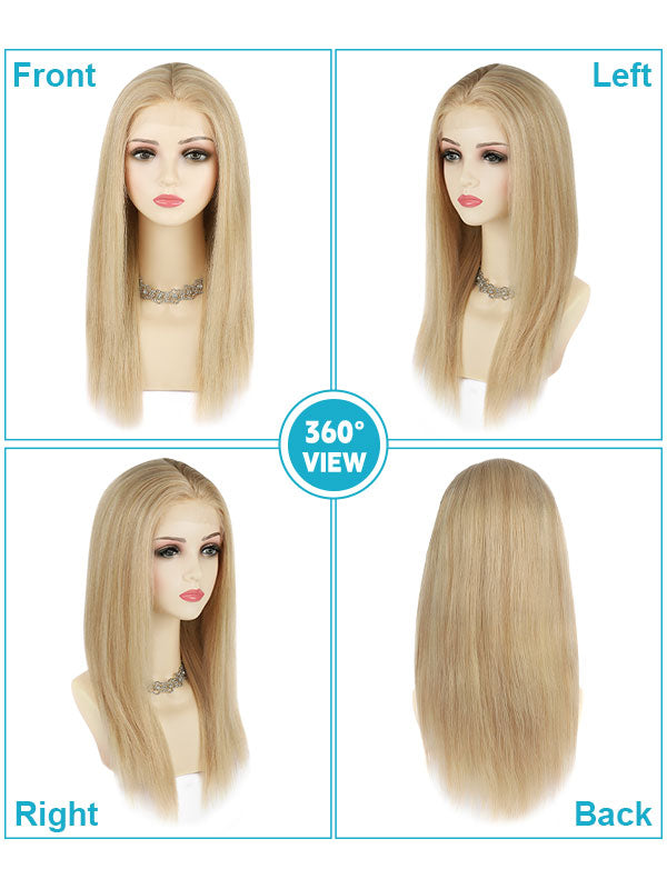 Lace Front Wig with Silk Top Highlights #P8/16