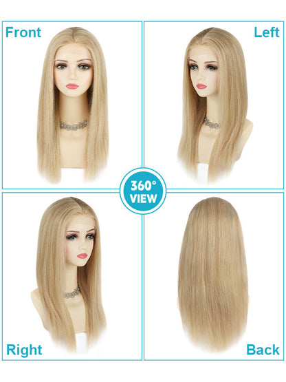 Lace Front Wig with Silk Top Highlights #P8/16
