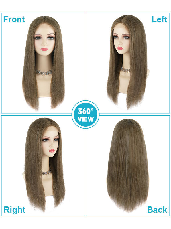 Lace Front Wig with Silk Top Highlights #P10/50