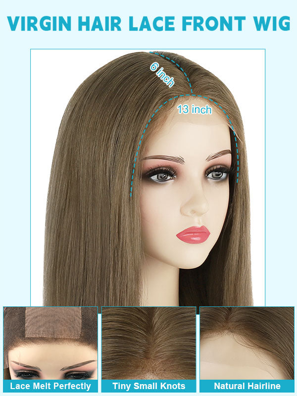Lace Front Wig with Silk Top Highlights #P10/50