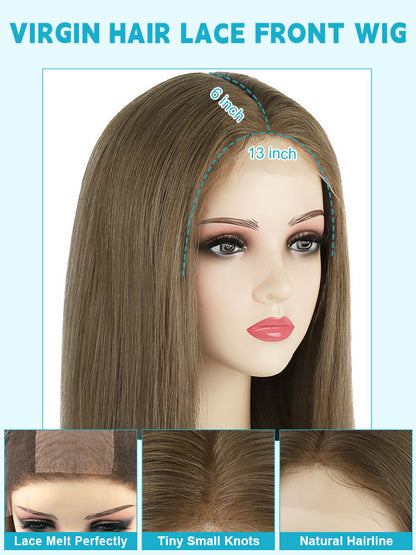 Lace Front Wig with Silk Top Highlights #P10/50