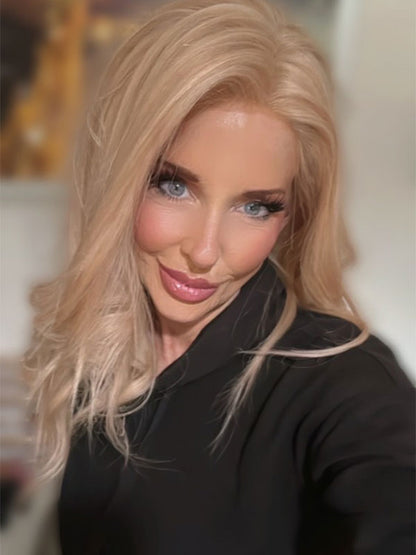 Lace Front Wig with Silk Top Highlights #P8/16
